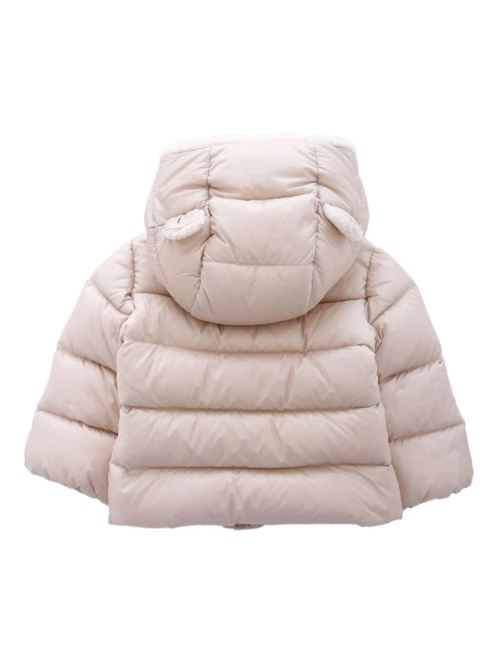 Piumino per neonati Moncler Enfant Bluma rosa con cappuccio - Image 3