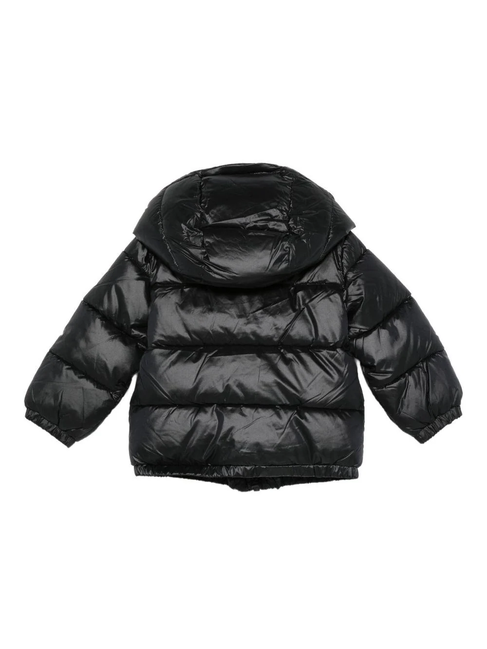 Piumino per neonati Moschino Kids nero con stampa con logo - Image 3