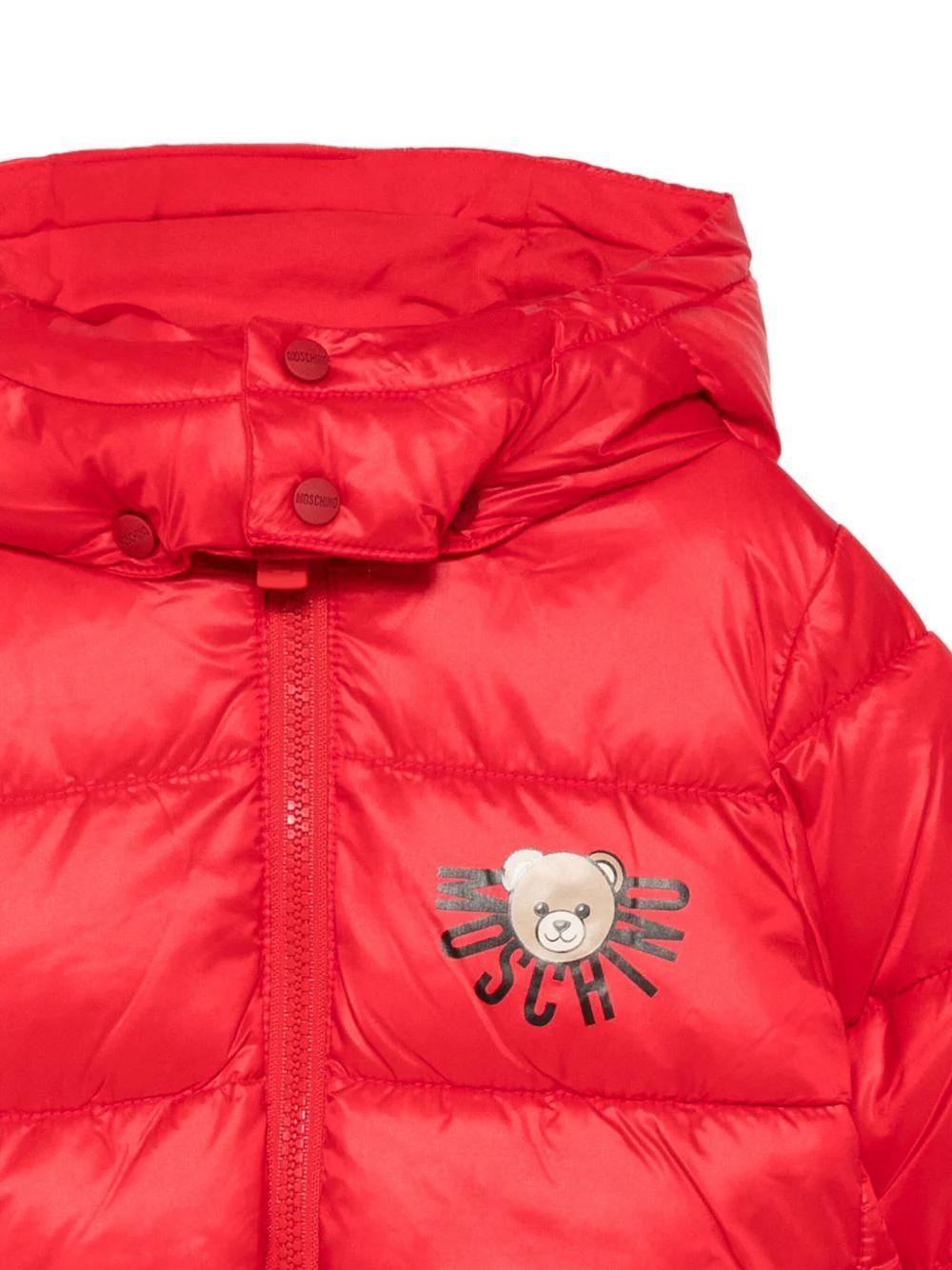 Piumino per neonati Moschino Kids rosso con stampa con logo - Image 3