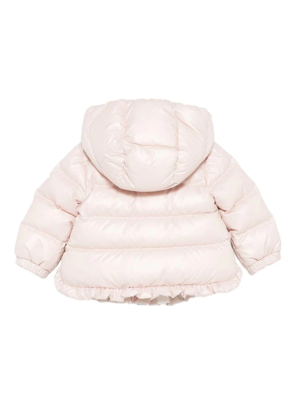Piumino Tazui per neonata Moncler Enfant rosa con cappuccio - Image 2