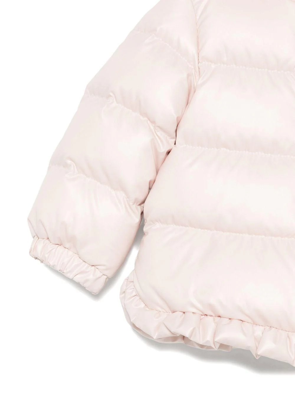 Piumino Tazui per neonata Moncler Enfant rosa con cappuccio - Image 3