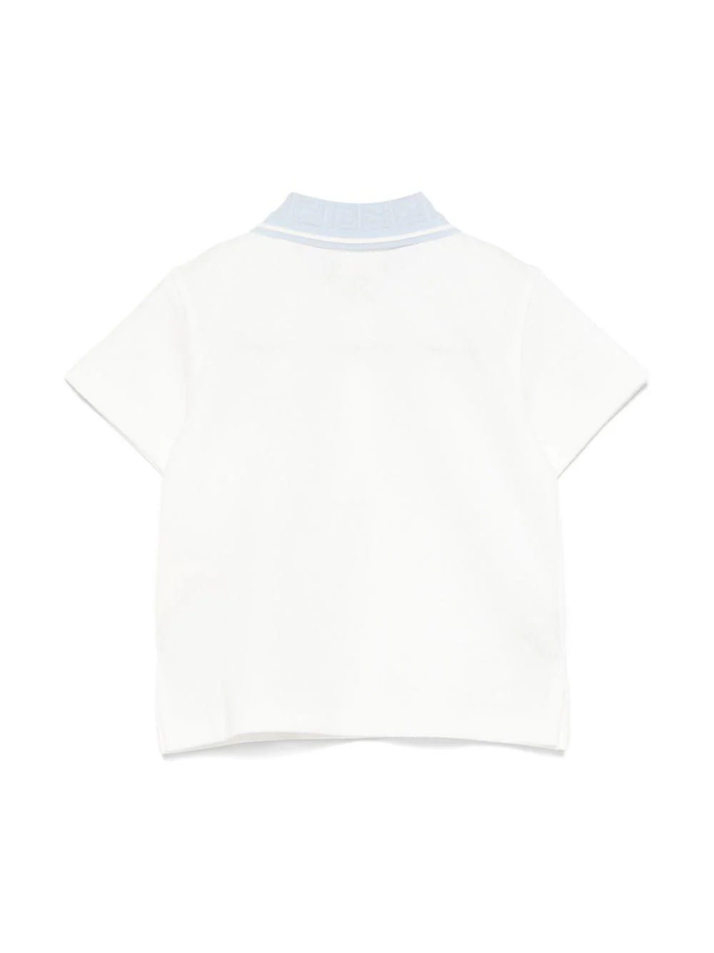 Polo baby per neonato Fendi Kids bianco con orlo dritto - Image 3