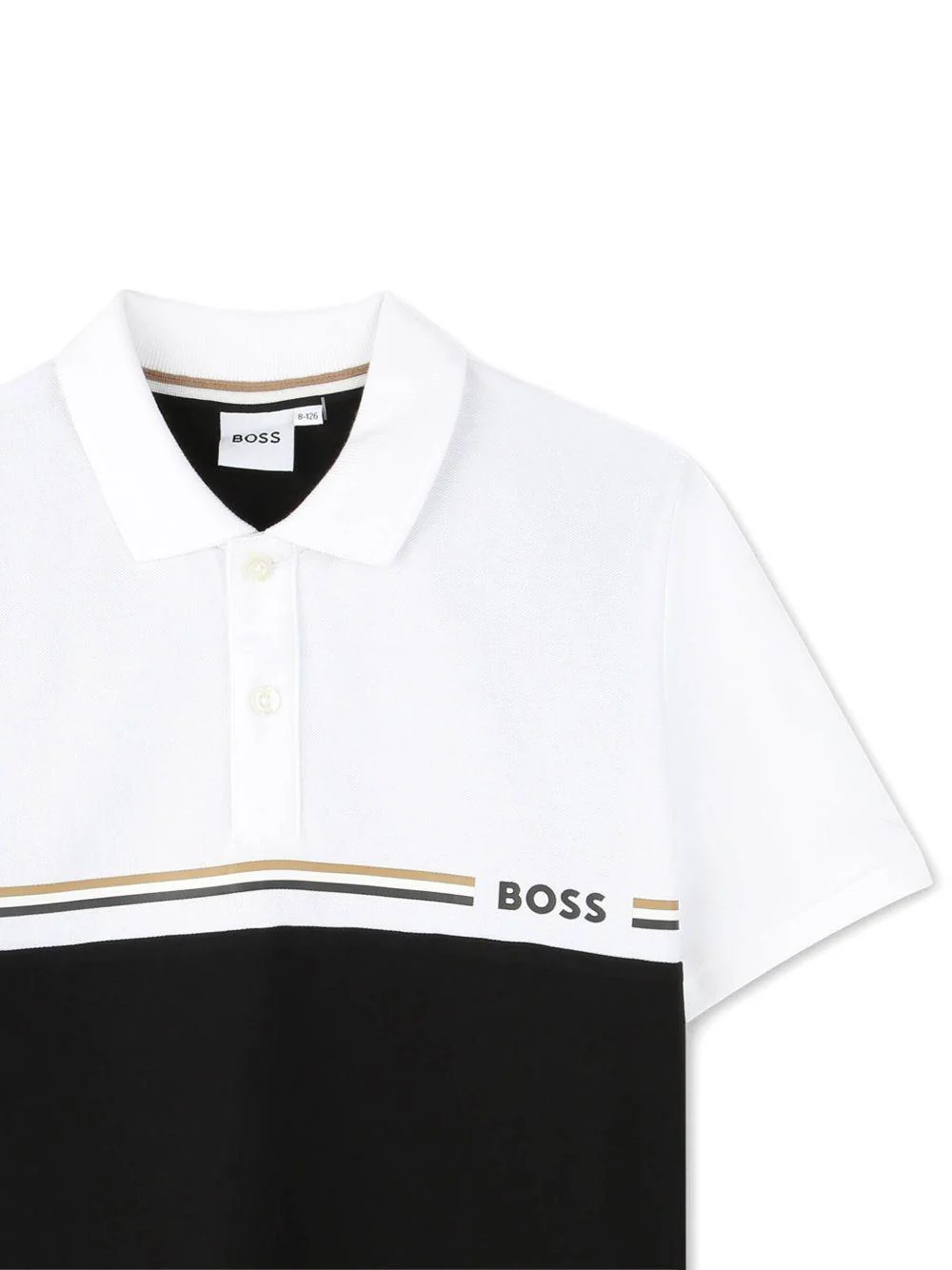 Polo per bambino Boss Kidswear multicolor con design color-block - Image 3