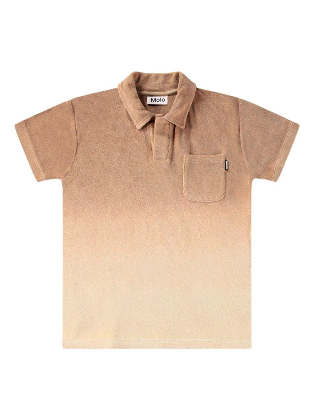 Polo per bambino Molo Randel marrone con tasca applicata sul petto