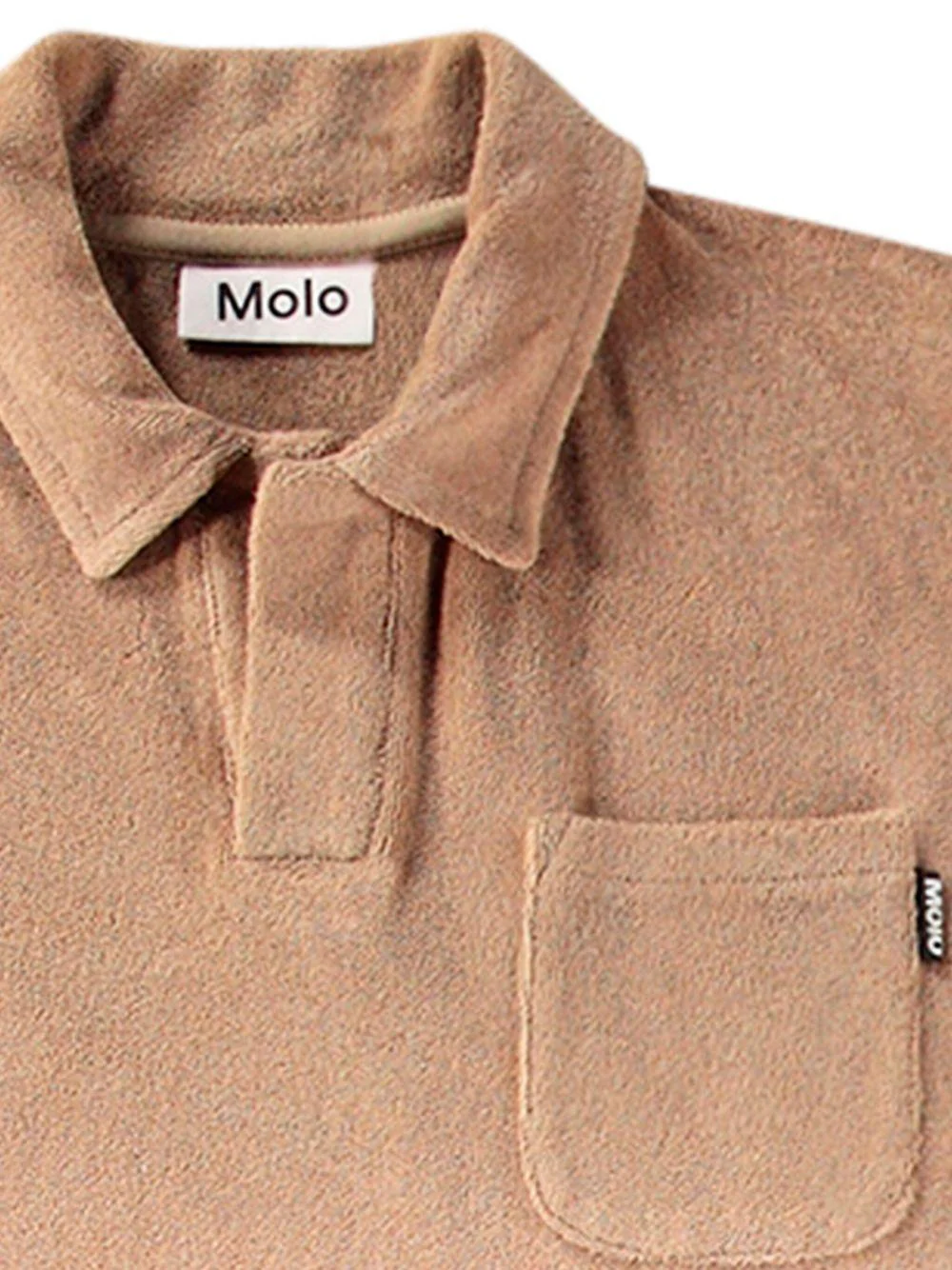 Polo per bambino Molo Randel marrone con tasca applicata sul petto - Image 3