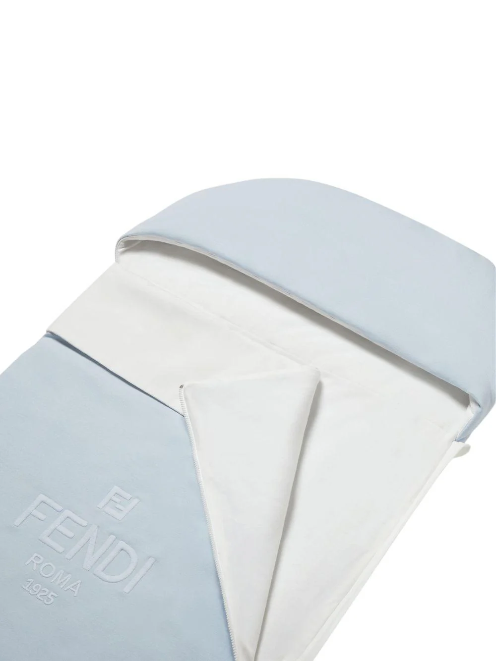 Sacco nanna per neonato Fendi Kids azzurro con logo sul davanti - Image 2