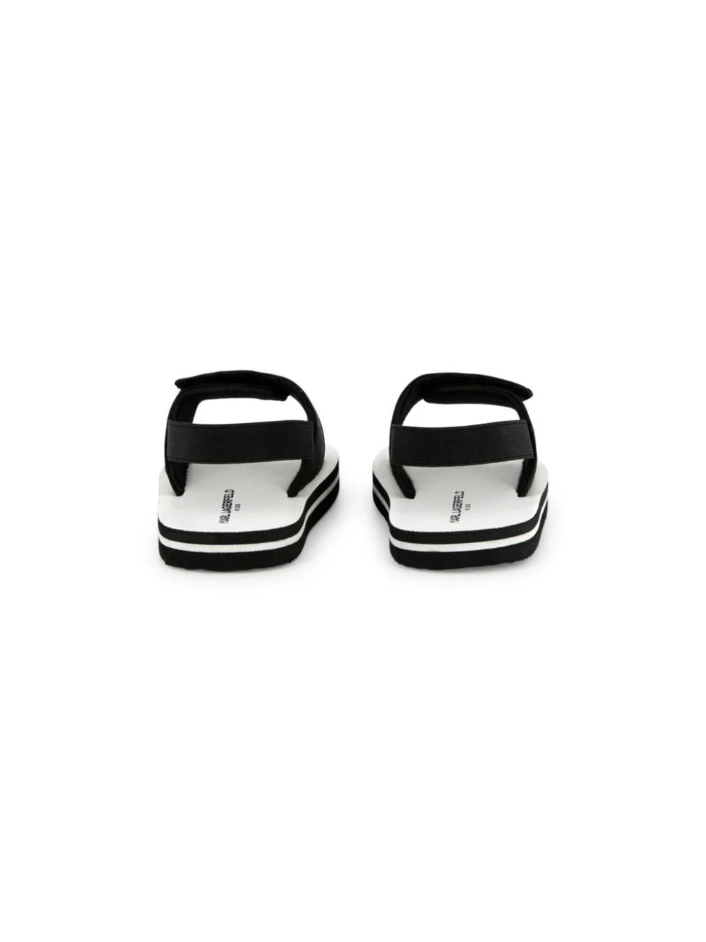 Sandali con stampa Choupette per bambina Karl Lagerfeld Kids nero con soletta con logo - Image 5