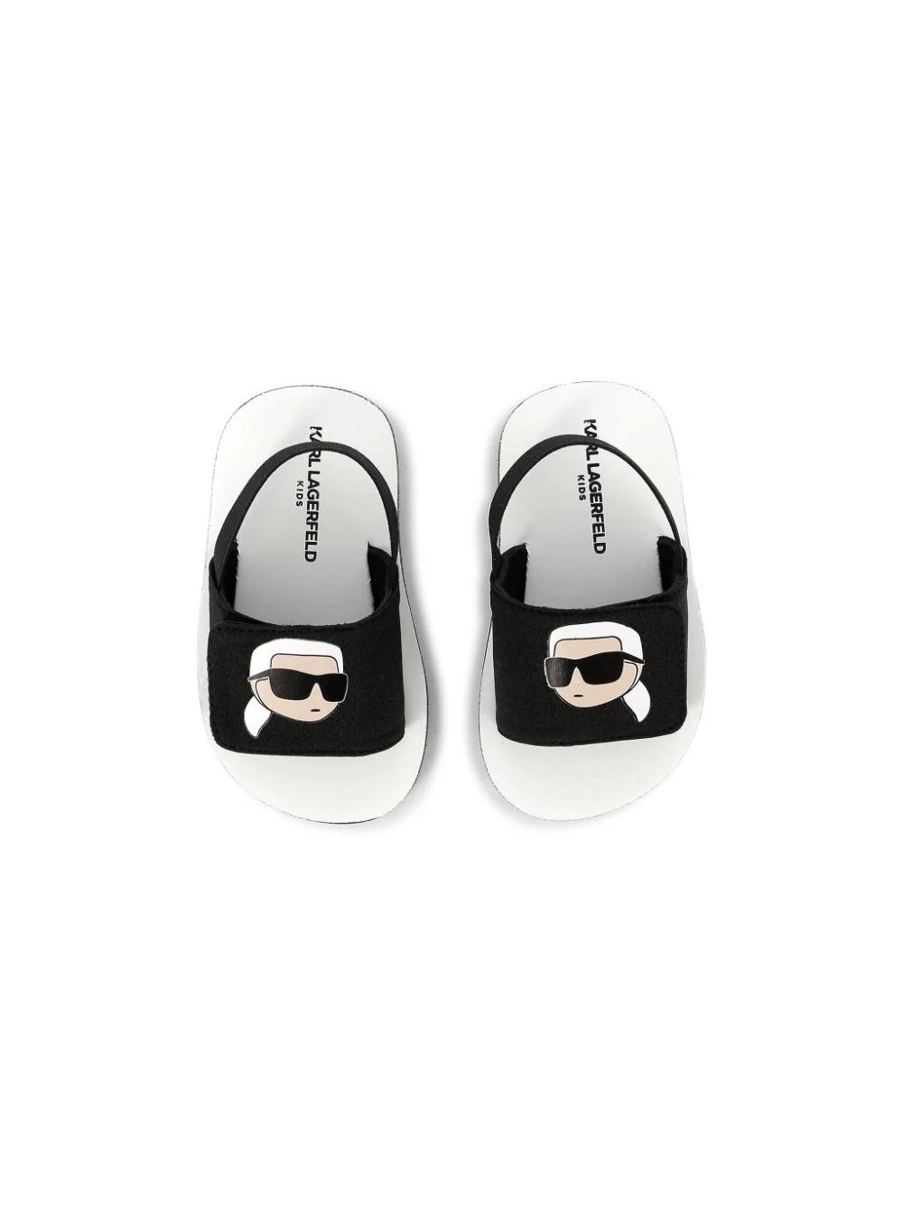 Sandali con stampa Choupette per bambina Karl Lagerfeld Kids nero con soletta con logo - Image 7