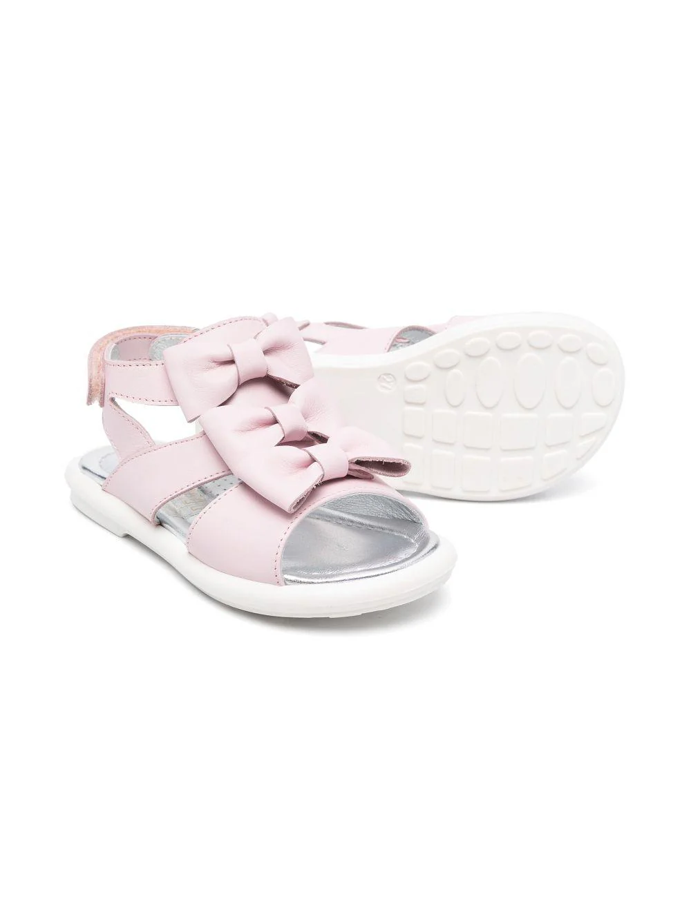 Sandali in pelle verniciata per bambina Monnalisa rosa con fiocco - Image 2