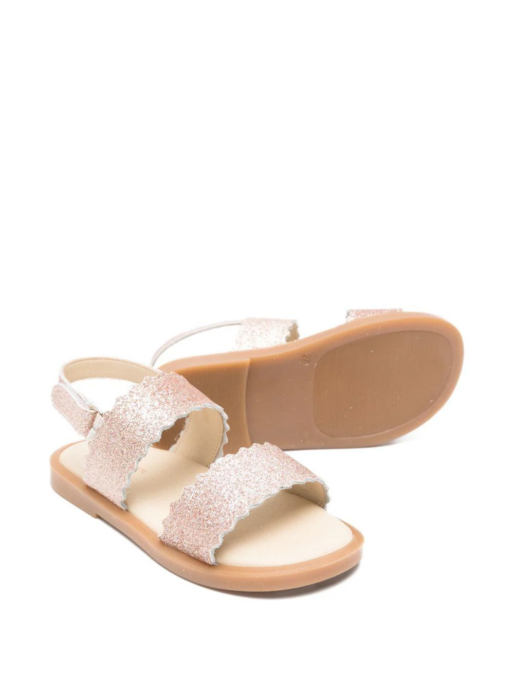 Sandali per bambina BabyWalker rosa con orlo a smerlo - Image 4