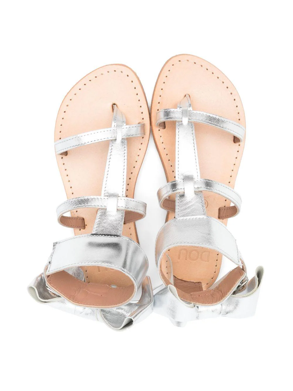 Sandali per bambina Douuod Kids argento con cinturino a T - Image 3