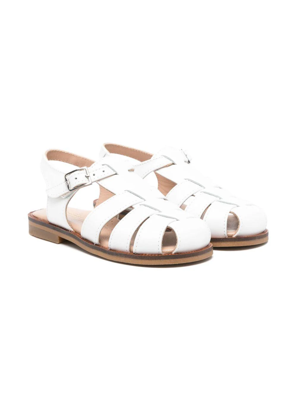 Sandali per bambina Eli1957 Crab bianco con chiusura con fibbia