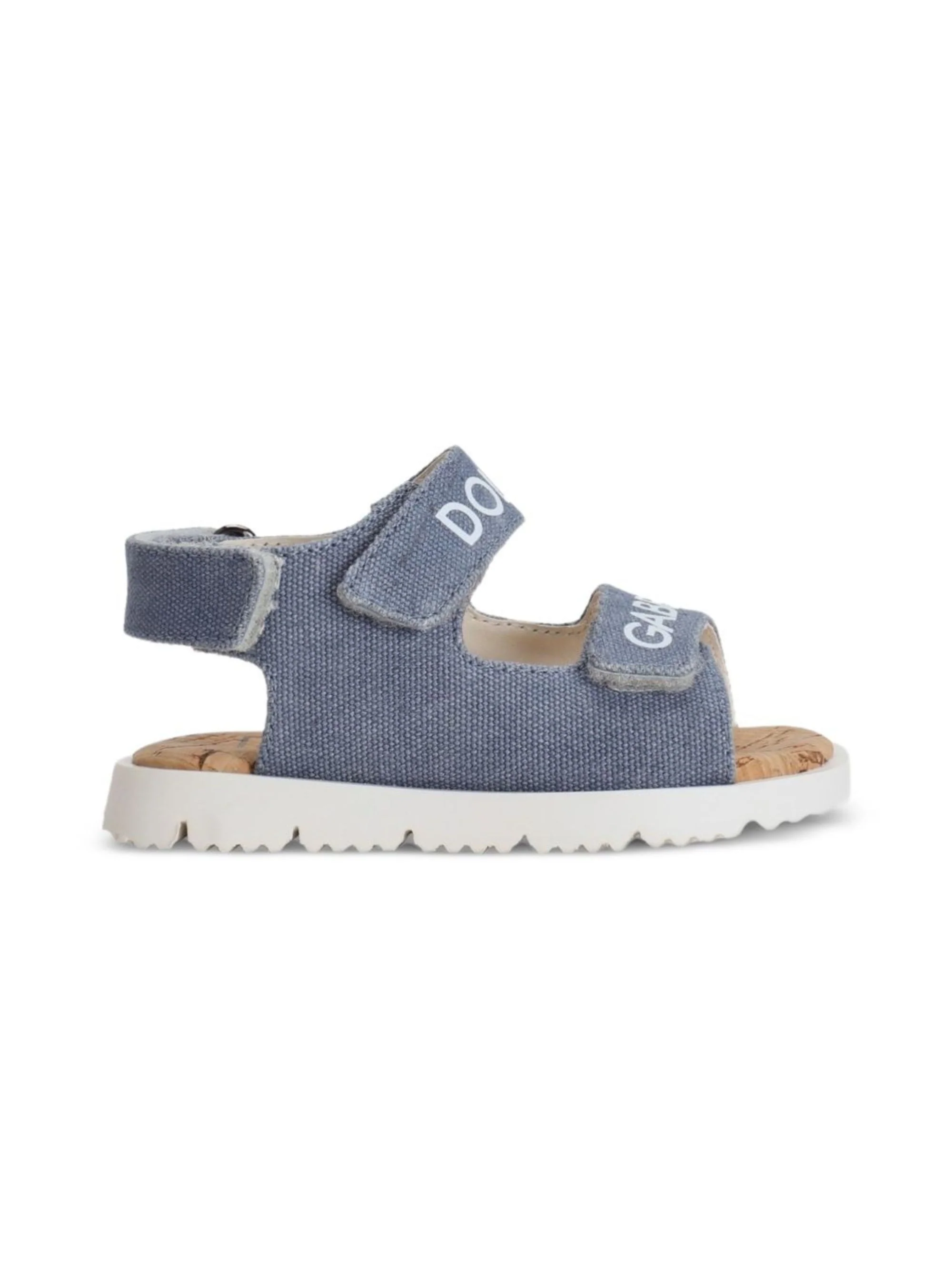 Sandali per bambino Dolce & Gabbana Kids in denim con Logo sui cinturini - Image 5