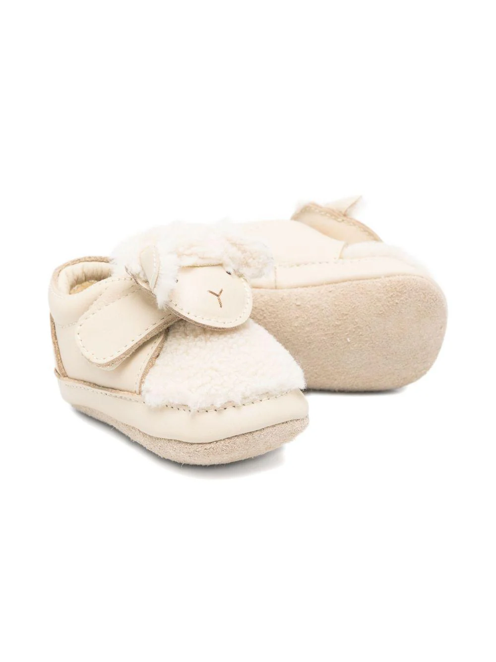 Scarpe da culla per neonati Donsje beige con muso di pecora - Image 2