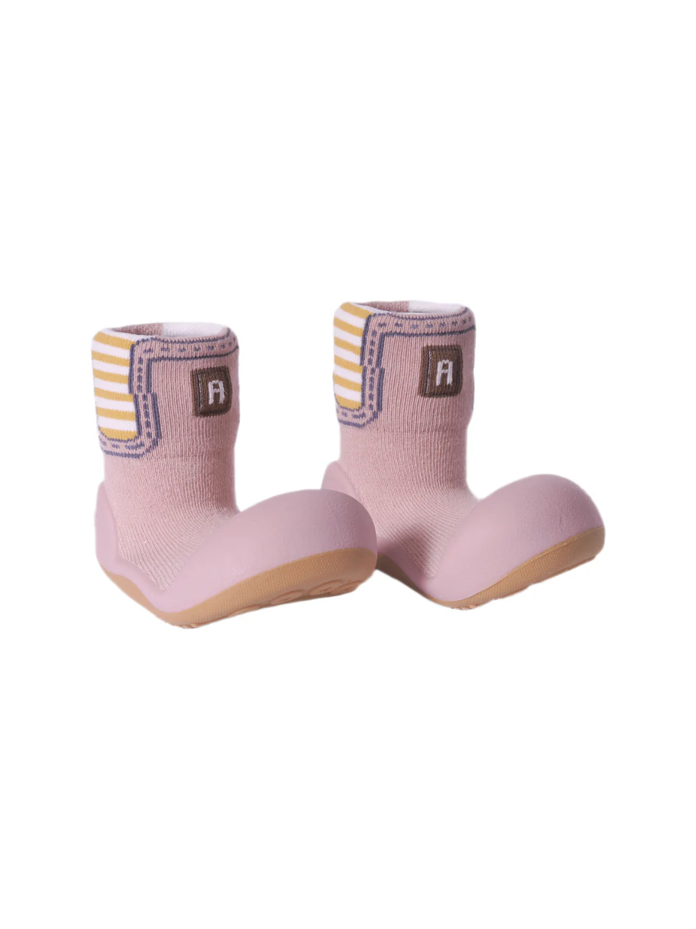 Scarpe primi passi neonata Attipas rosa con gambale alto