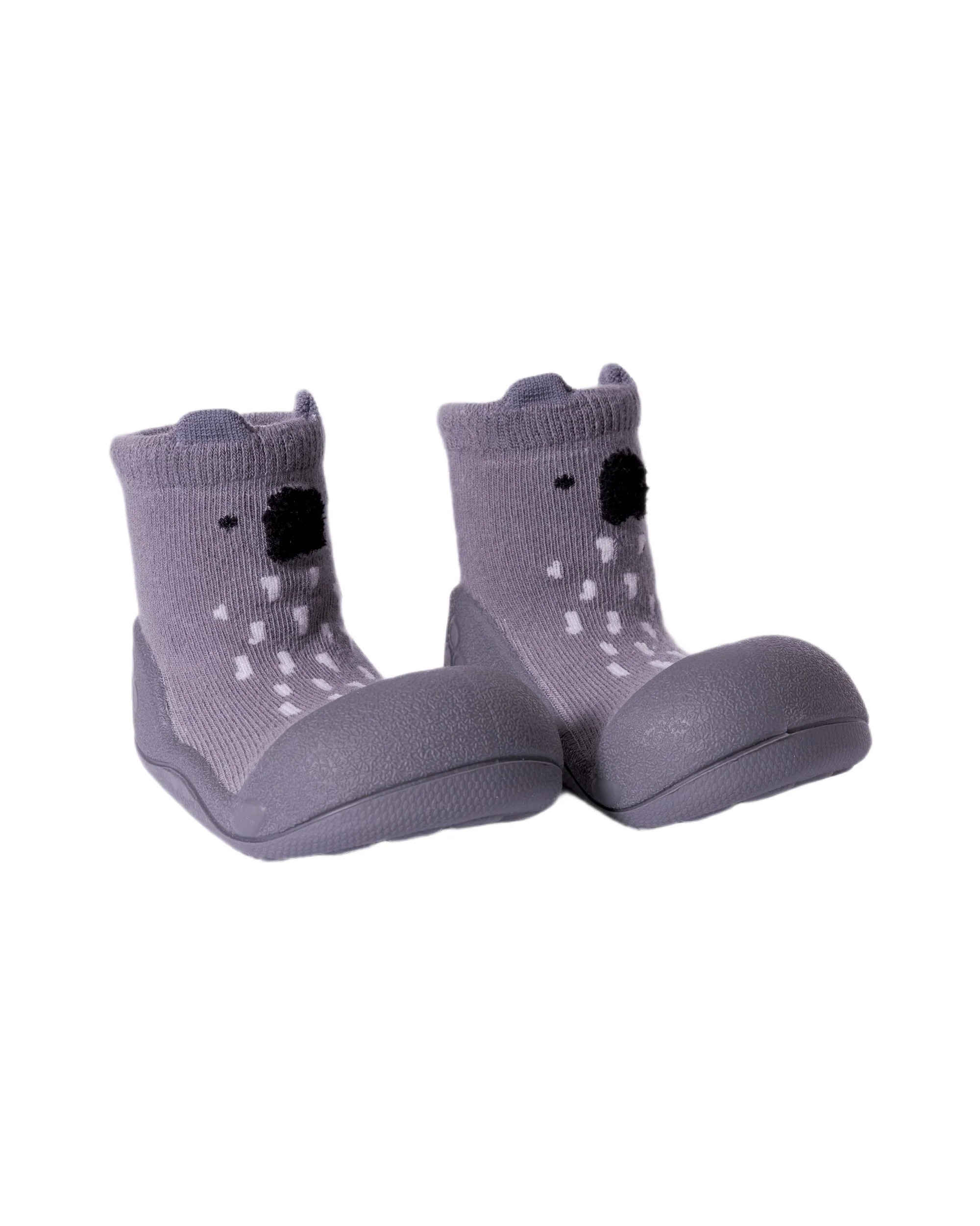 Scarpe primi passi per neonati Attipas grigie con motivo Koala - Image 2