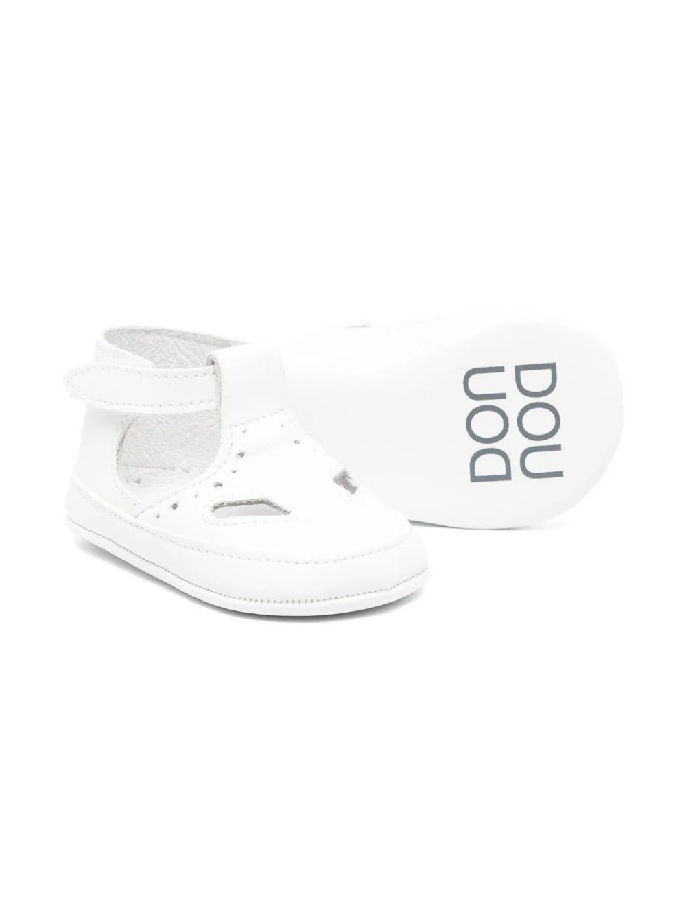 Scarpe primi passi per neonato Douuod Kids bianco in pelle - Image 2