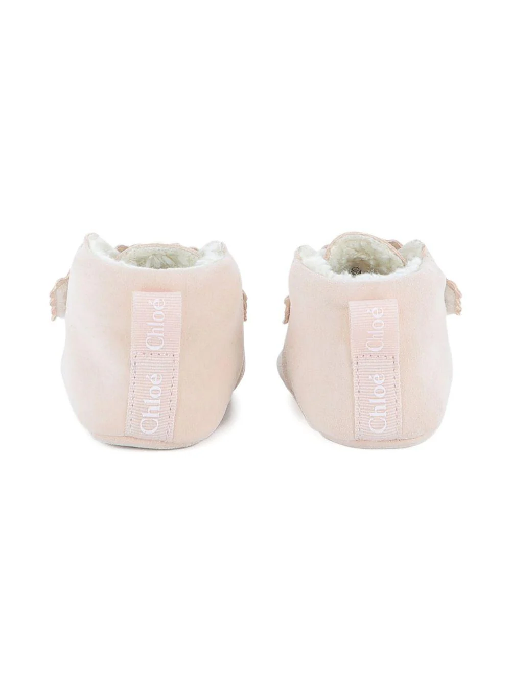 Scarpine per neonata Chloé Kids rosa con borso a smerlo - Image 5