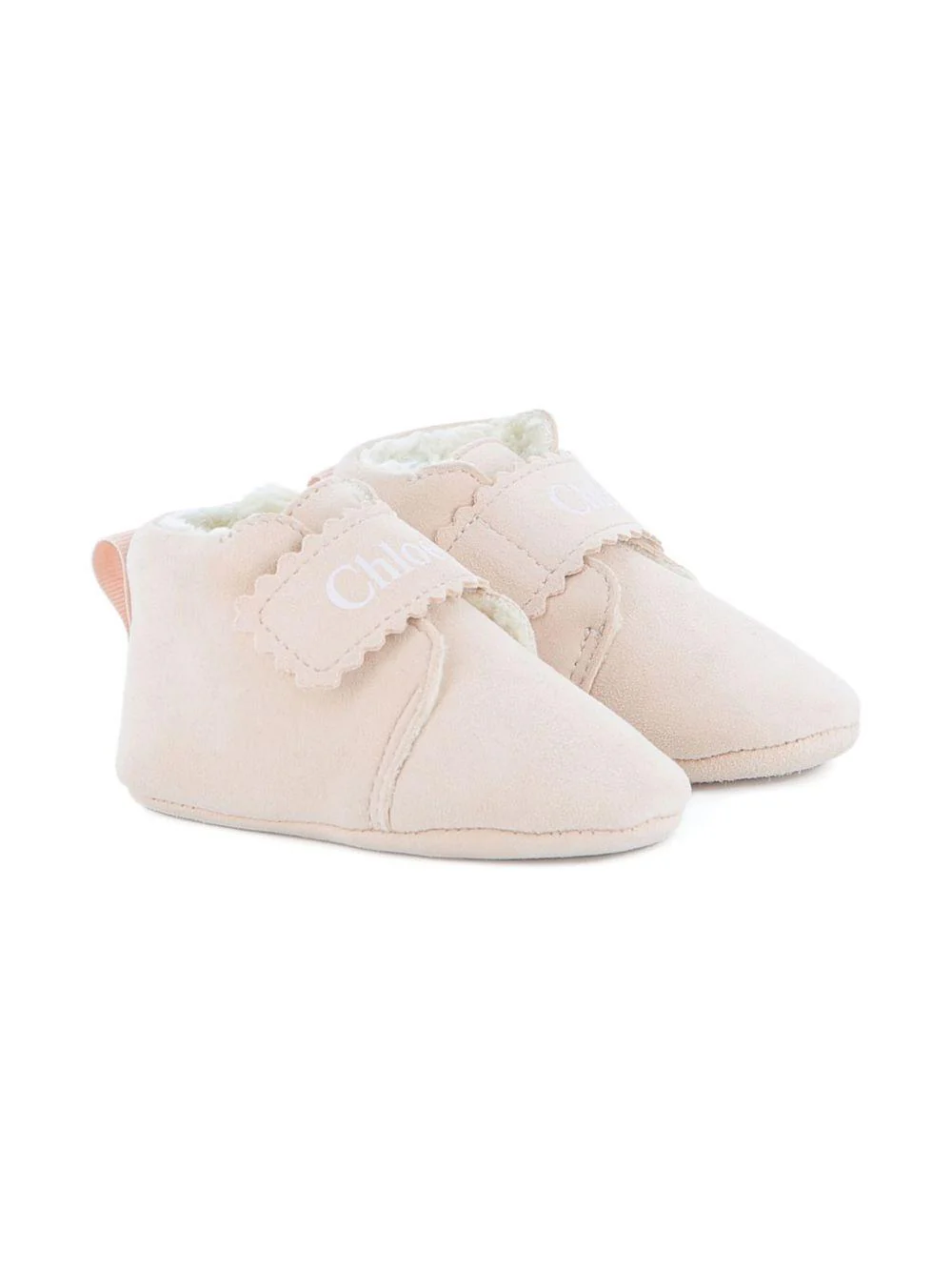 Scarpine per neonata Chloé Kids rosa con borso a smerlo - Image 7