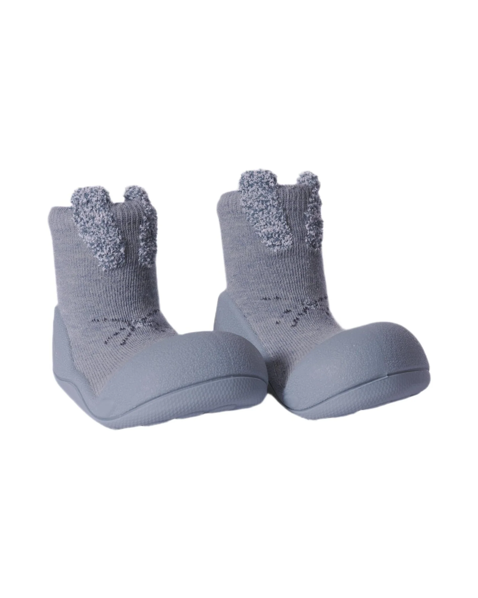 Scarpine primi passi per neonati Attipas azzurre con ricamo orecchie coniglio - Image 2