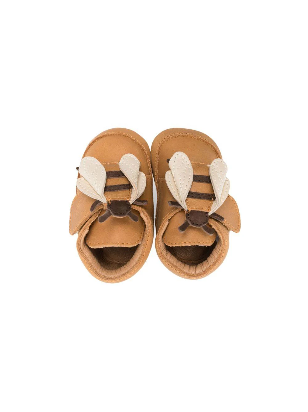 Scarpine primi passi per neonato Donsje marrone con chiusura a strappo - Image 2