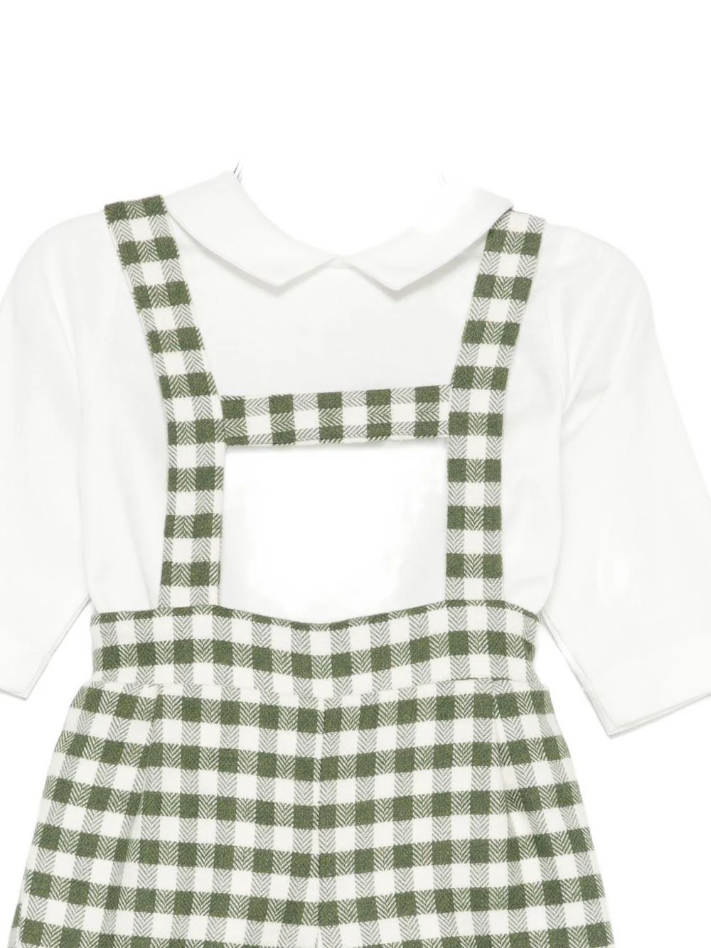 Set camicia e salopette per neonato La Stupenderia multicolore con motivo a quadri - Image 2