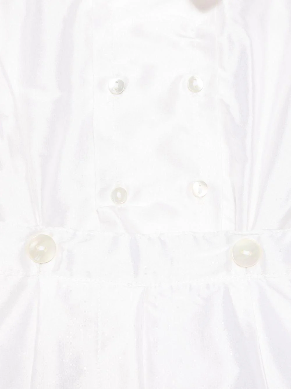 Set camicia e shorts per neonati Mariella Ferrari bianco in seta - Image 3