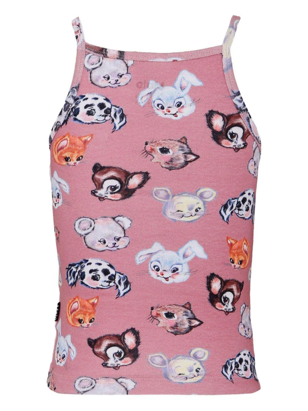 Set canotta e slip per bambina Molo rosa con stampa animali - Image 3