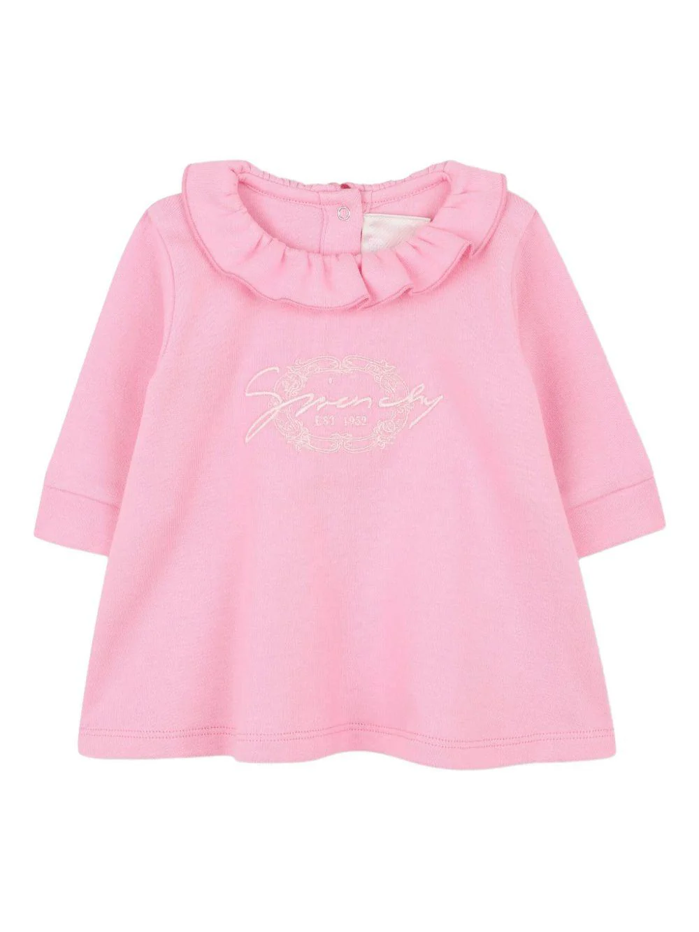 Set completo sportivo t-shirt e pantaloni Givenchy Kids rosa con dettaglio ruches - Image 4