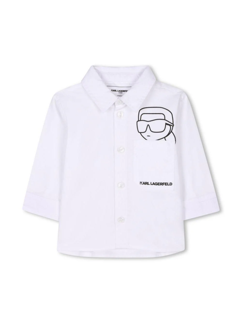 Set con pantaloni per neonato Karl Lagerfeld Kids bianco con motivo Ikonik Karl - Image 7