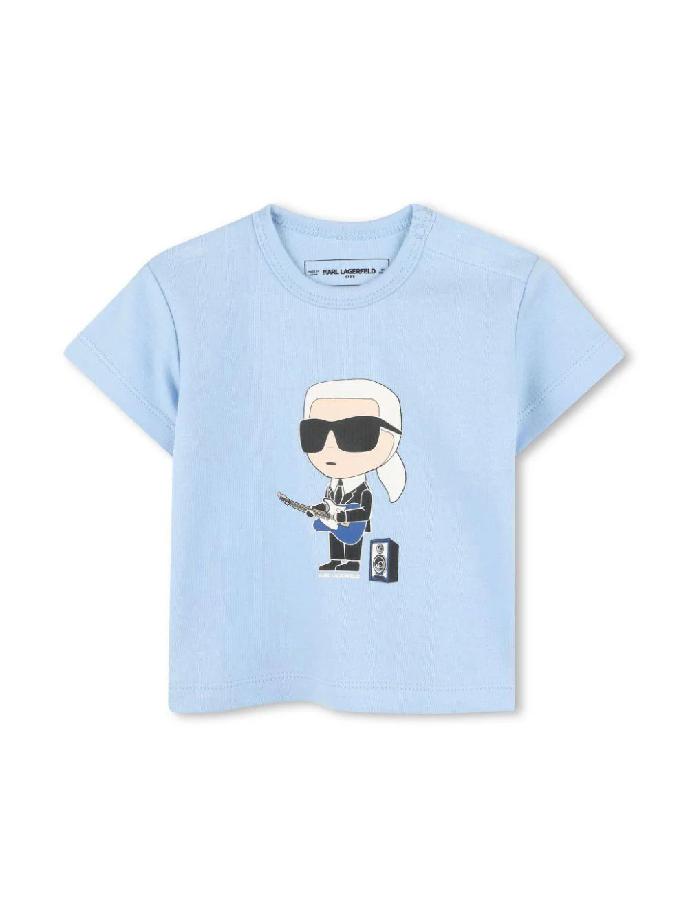 Set con shorts per neonato Karl Lagerfeld Kids blu con motivo Ikonik Karl - Image 7