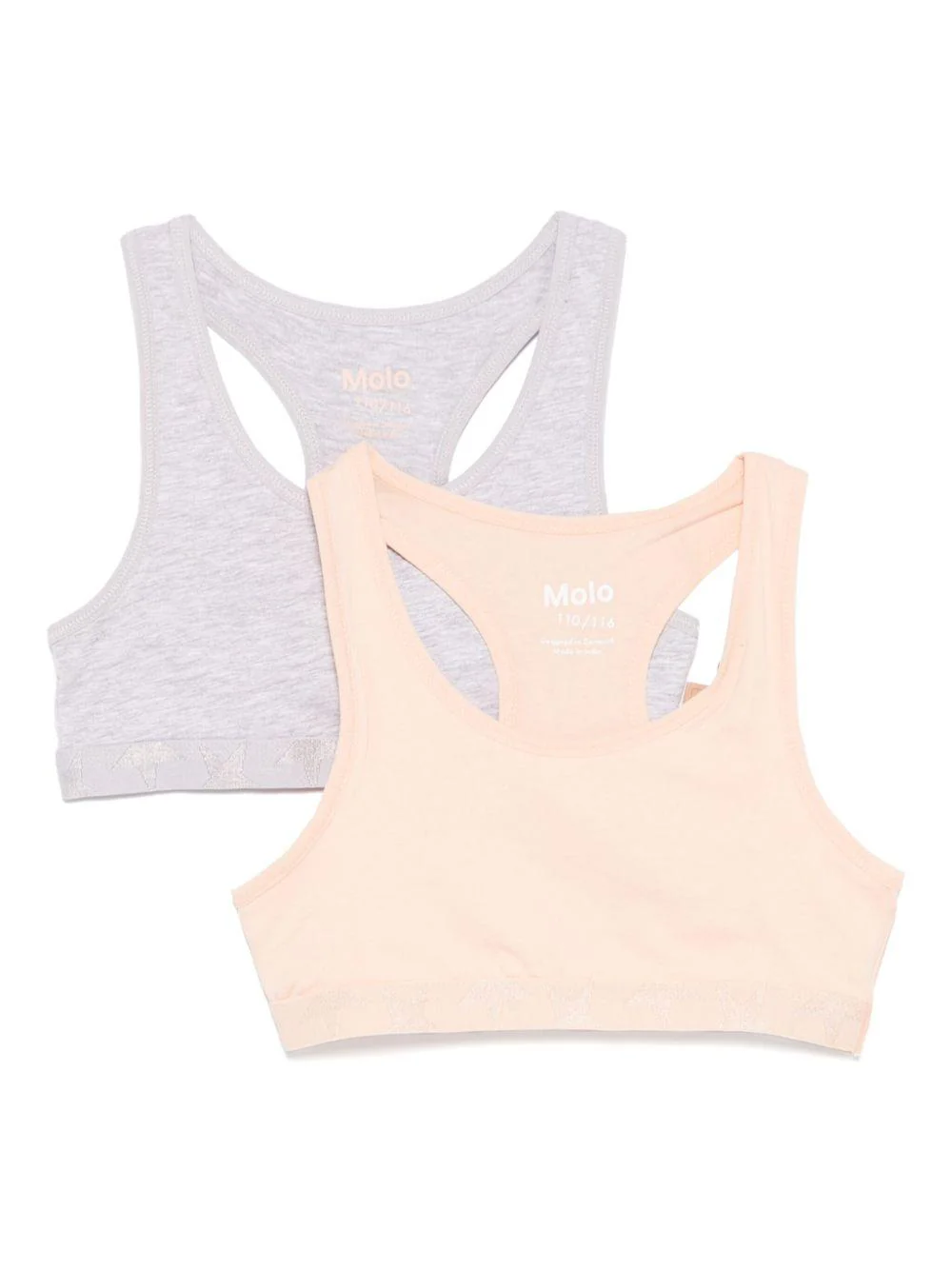 Set di 2 top per bambina Molo Jade grigio e beige con fascia elasticizzata