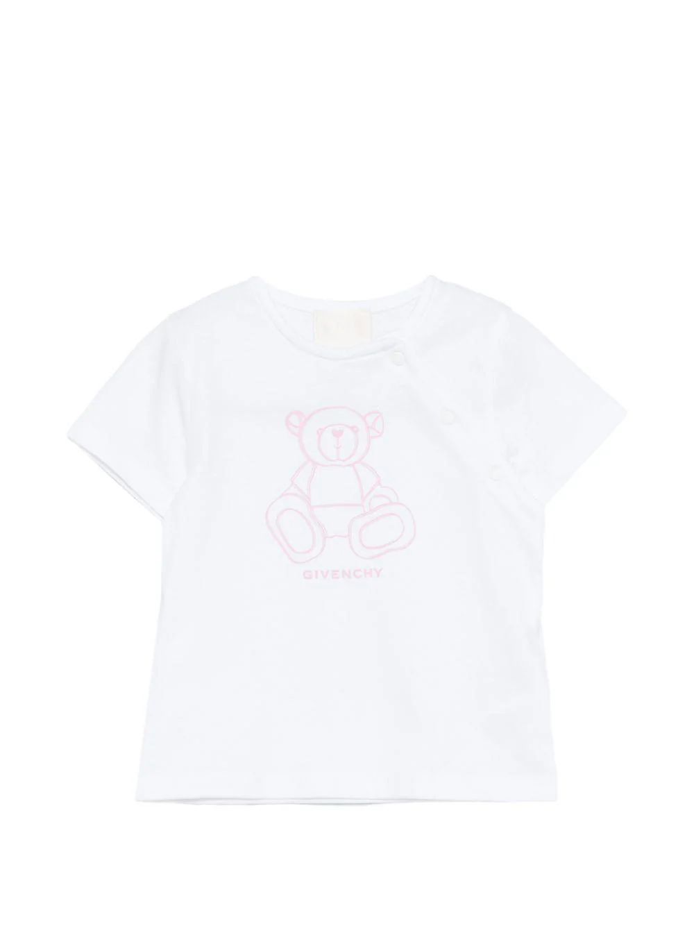 Set due t-shirt e pantaloni per neonata Givenchy Kids rosa con ruches - Image 2