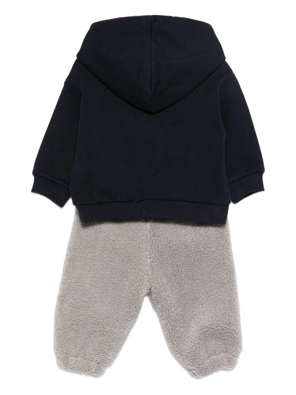 Set felpa e pantaloni per neonato Il Gufo multicolore con ricamo procione - Image 2