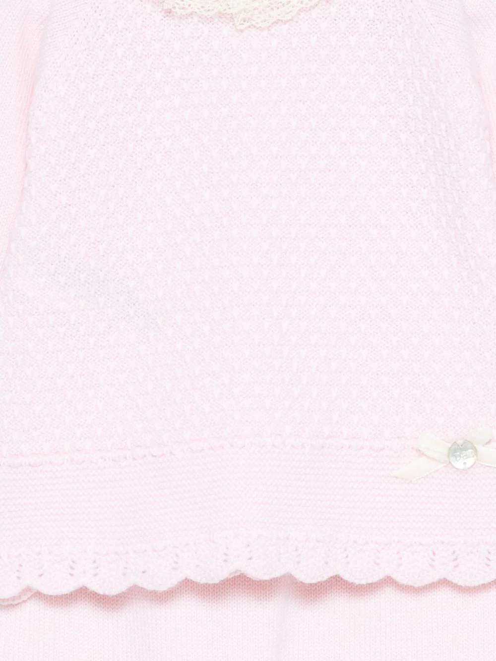Set maglia e pantaloni per neonata Paz Rodríguez rosa con maglia in pizzo - Image 2