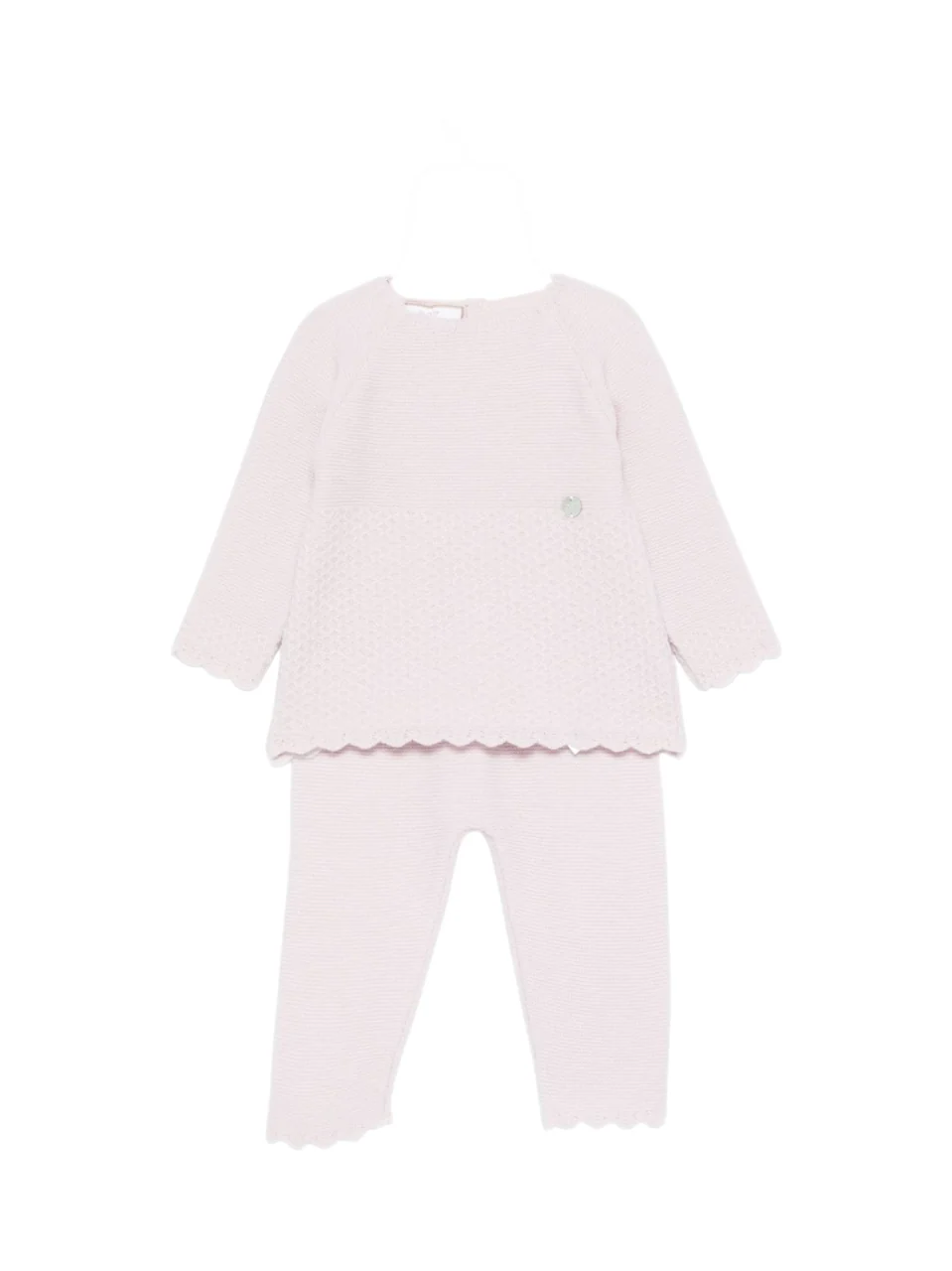 Set maglione e pantaloni per neonata Paz Rodríguez rosa con chiusura con bottoni