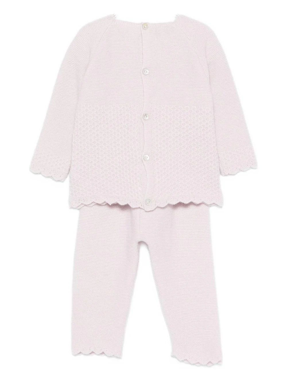 Set maglione e pantaloni per neonata Paz Rodríguez rosa con chiusura con bottoni - Image 2