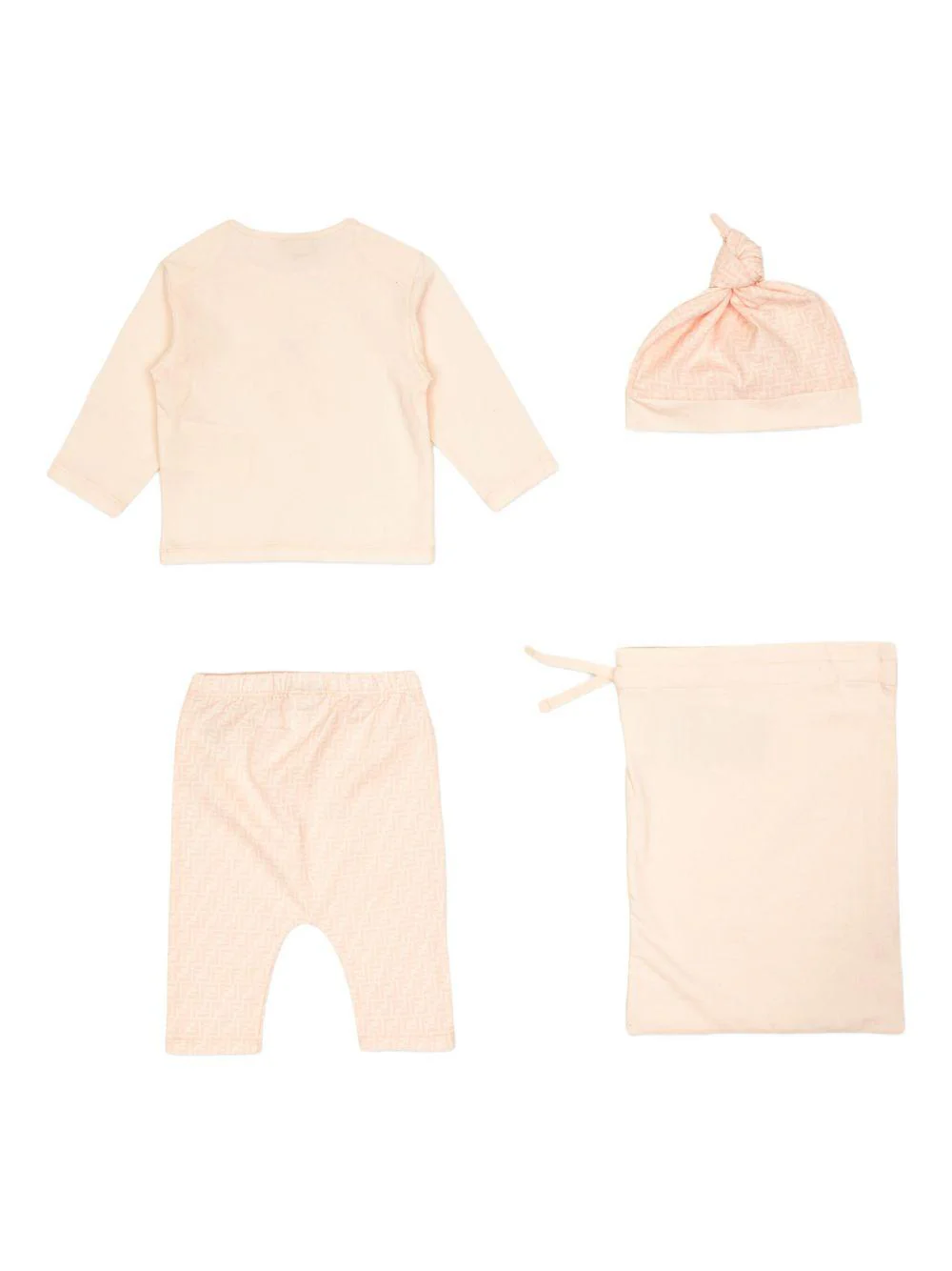 Set per neonati Fendi Kids rosa con motivo FF - Image 2