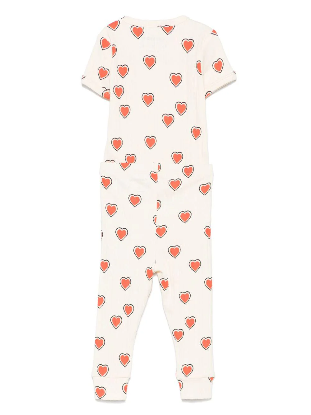 Set t-shirt e pantaloni per neonata Mini Rodini bianco con stampa grafica - Image 3