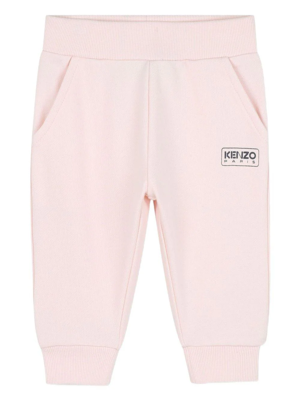 Set tuta sportiva per neonata Kenzo Kids rosa con stampa con logo posteriore - Image 4
