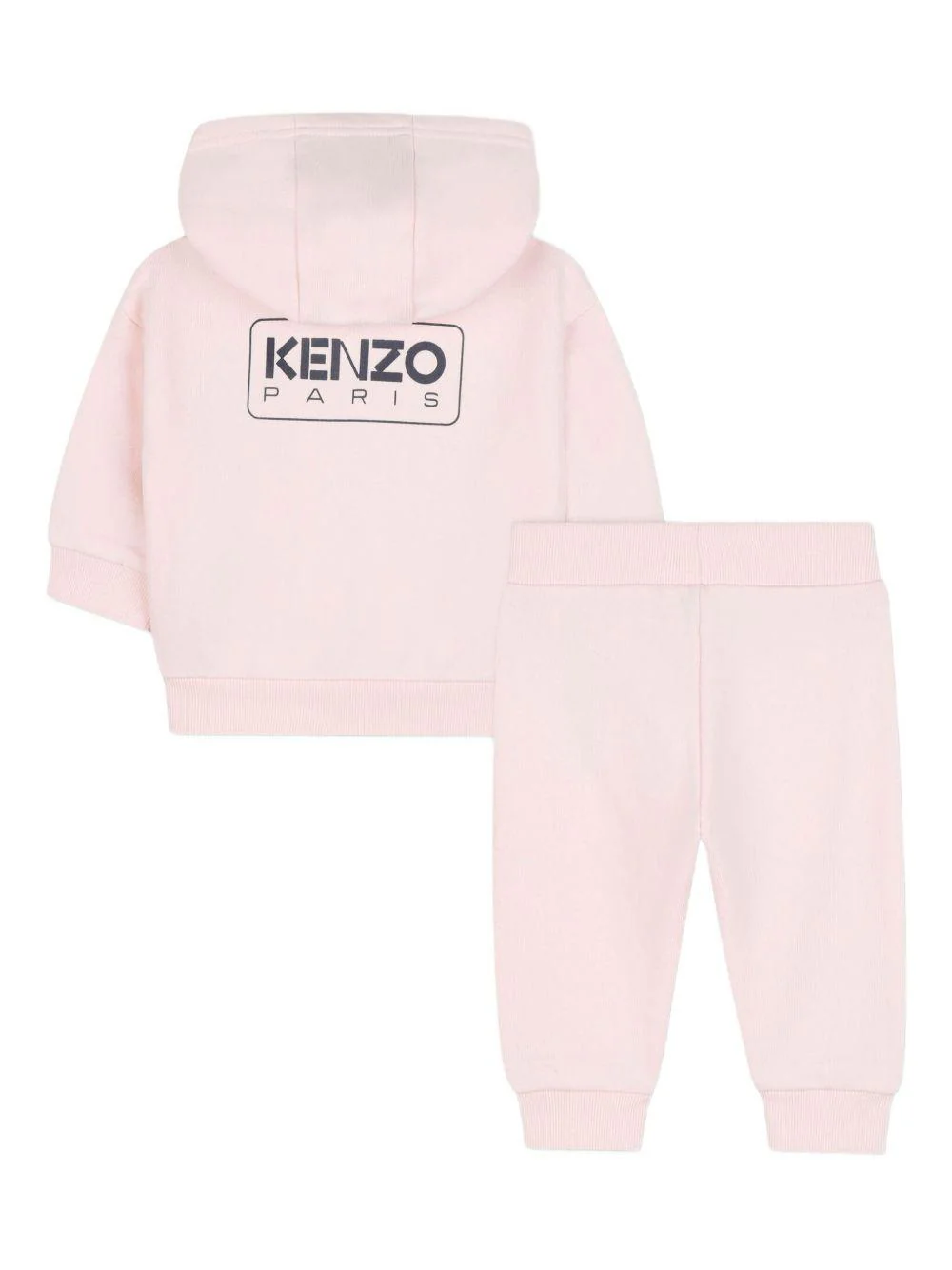 Set tuta sportiva per neonata Kenzo Kids rosa con stampa con logo posteriore - Image 6