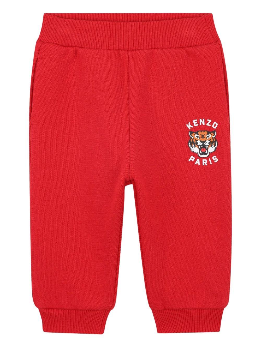 Set tuta sportiva per neonato Kenzo Kids rosso con logo - Image 3