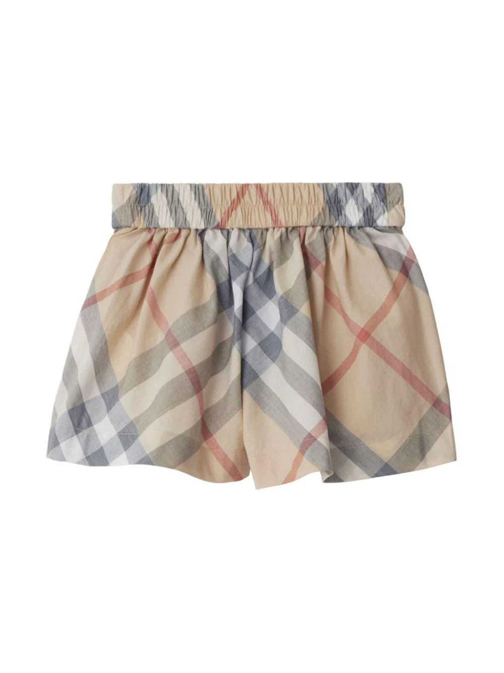 Shorts a quadri per neonata Burberry Kids beige con taglio straight - Image 3