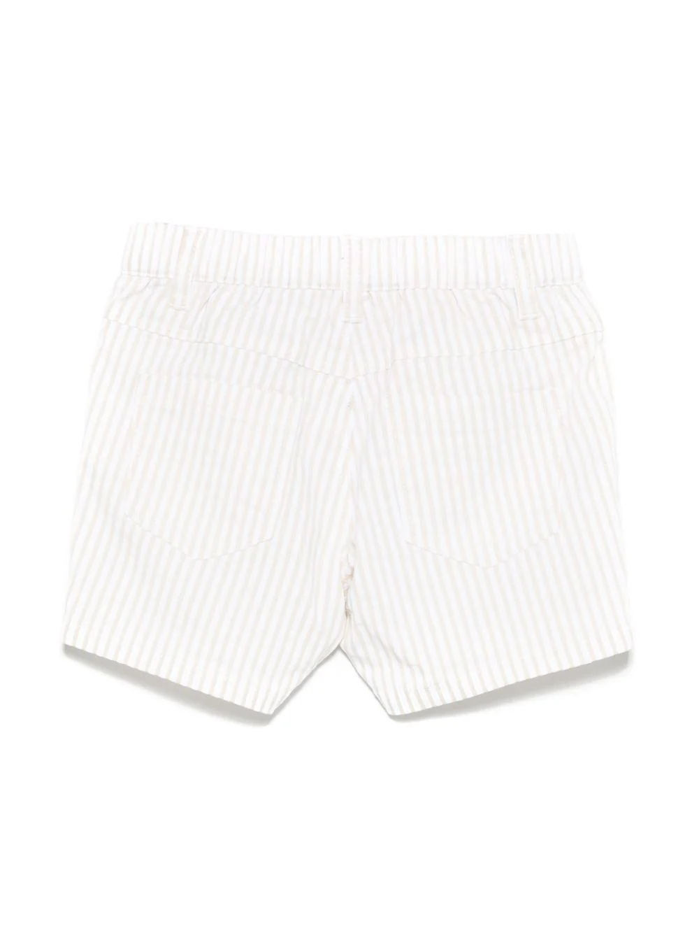 Shorts a righe per neonata Moschino Kids beige con passanti - Image 3