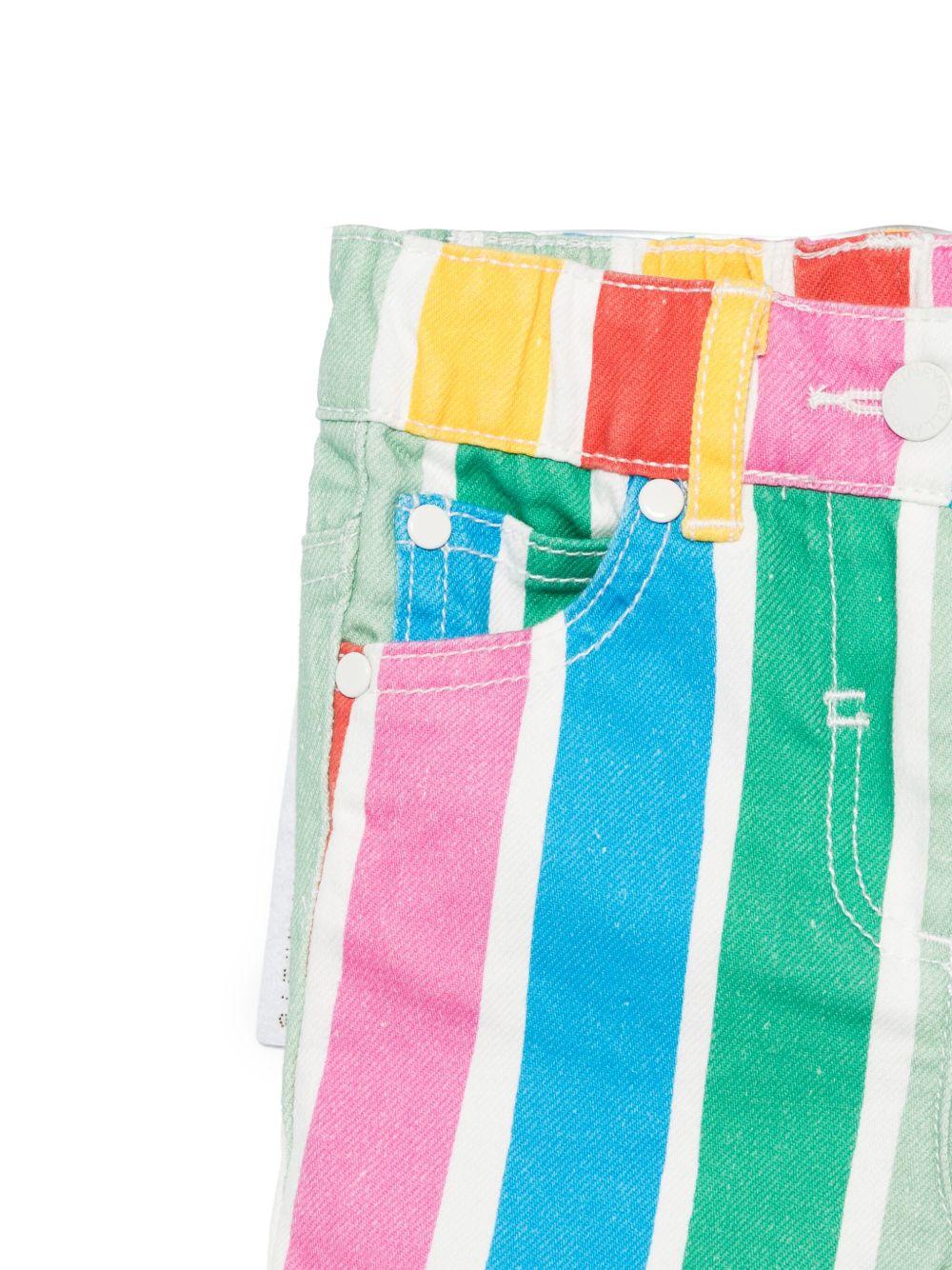 Shorts a righe per neonata Stella McCartney Kids multicolor con passanti - Image 2