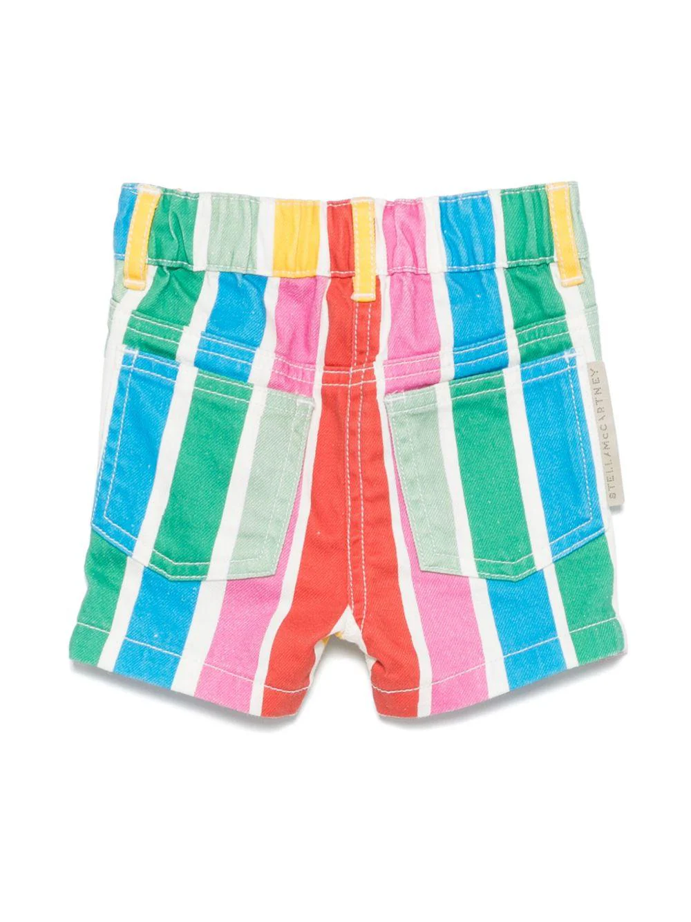Shorts a righe per neonata Stella McCartney Kids multicolor con passanti - Image 3
