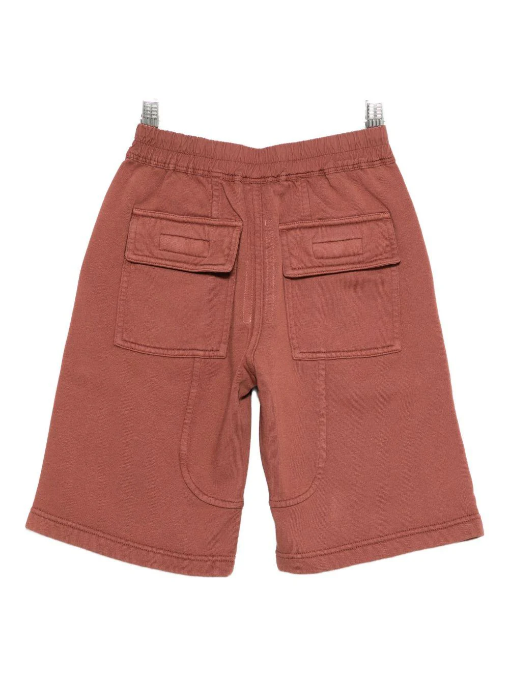 Shorts Cargo per bambino Rick Owens Kids marrone con ampia fascia elastica in vita - Image 2