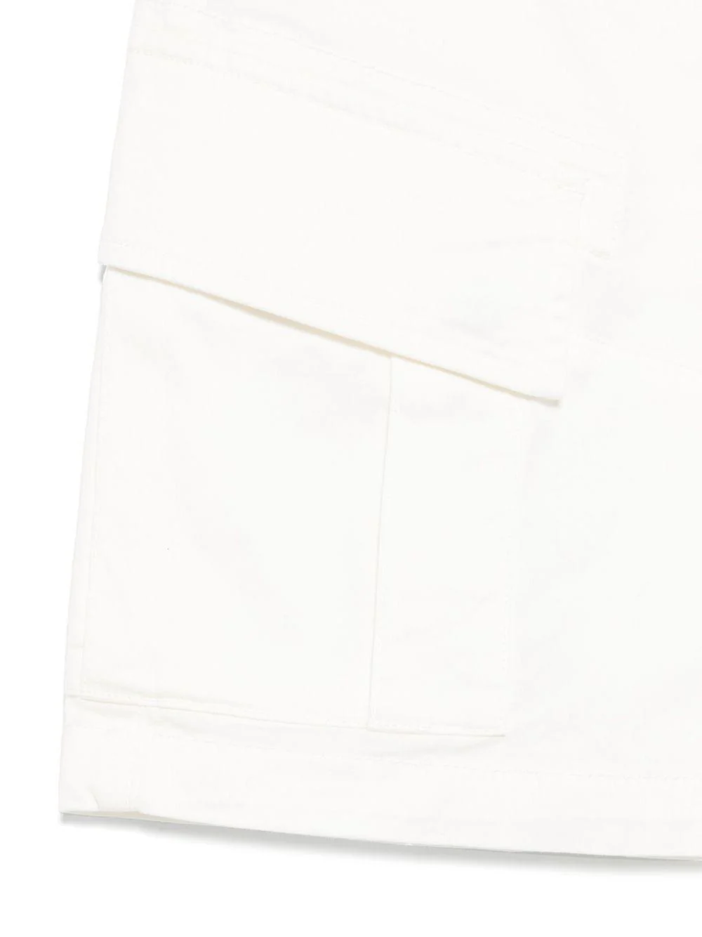 Shorts con applicazione Lens per bambino C.P. Company Kids bianco con zip nascosta - Image 2