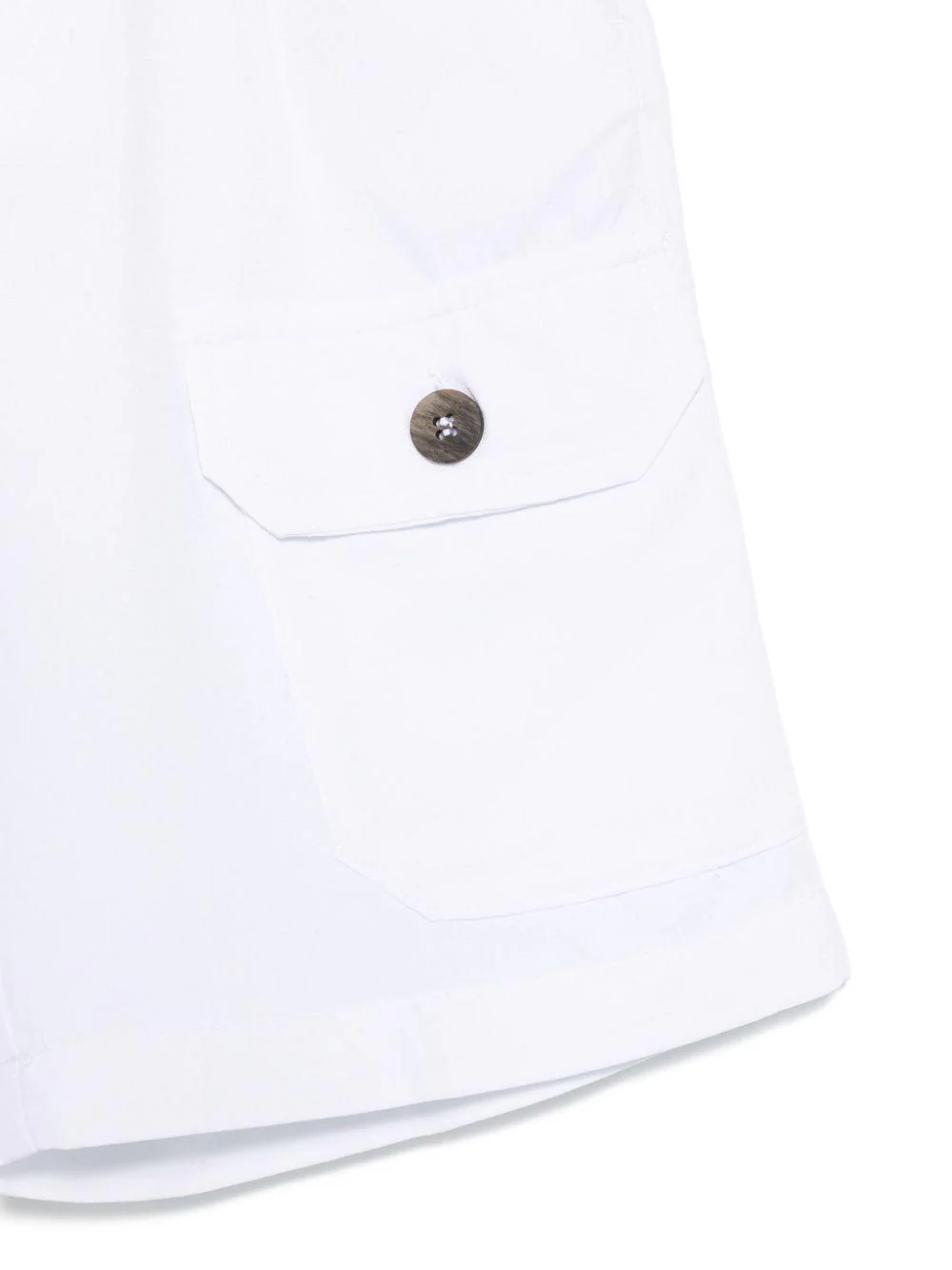Shorts con pieghe per bambino Paolo Pecora Kids bianco con chiusura frontale - Image 2