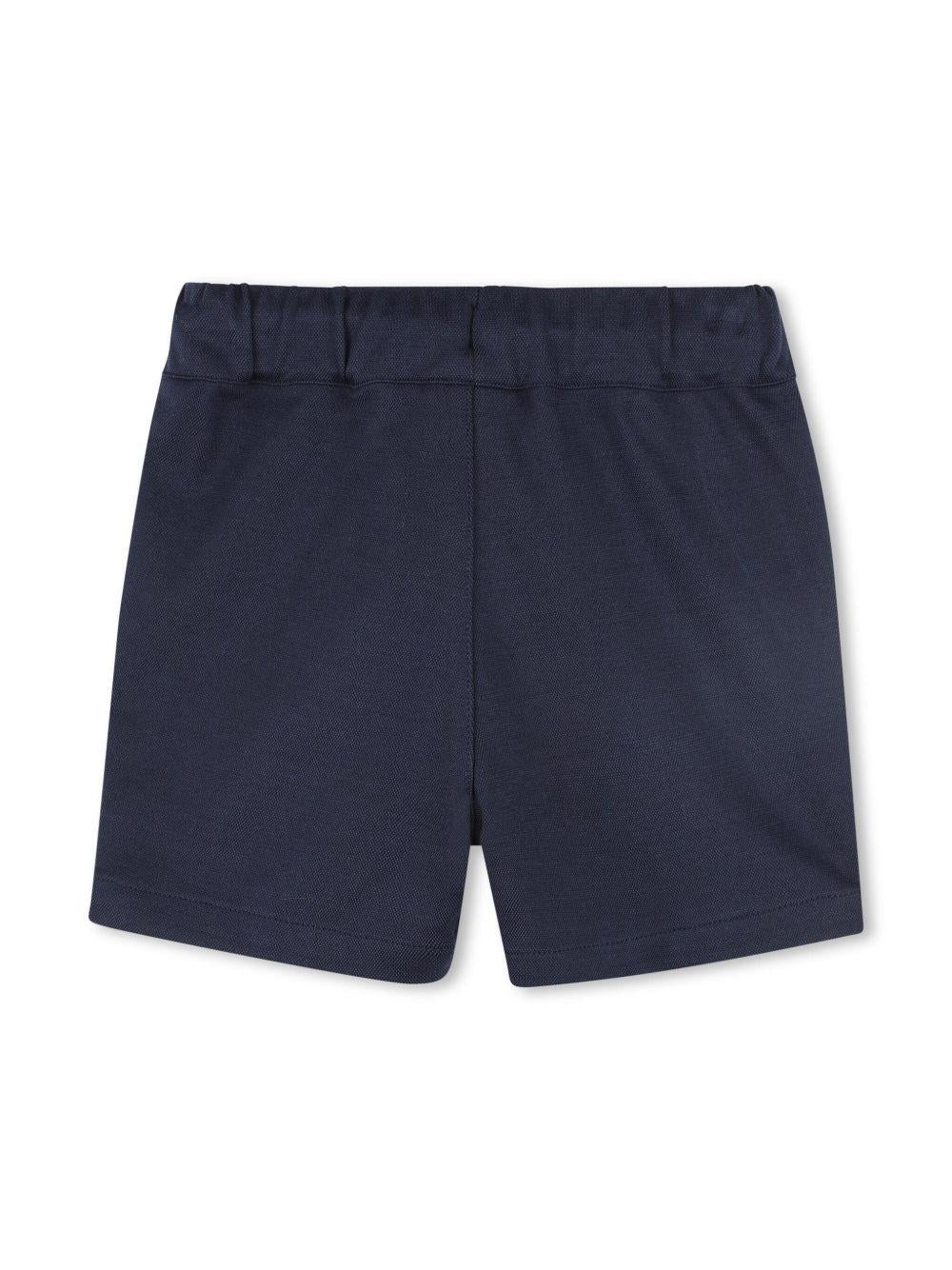 Shorts con pieghe per neonato BOSS Kidswear blu con passanti - Image 2